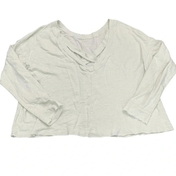 Anthropologie Daily Practice lightweight x-back pullover top. Medium, pale green - Picture 1 of 9